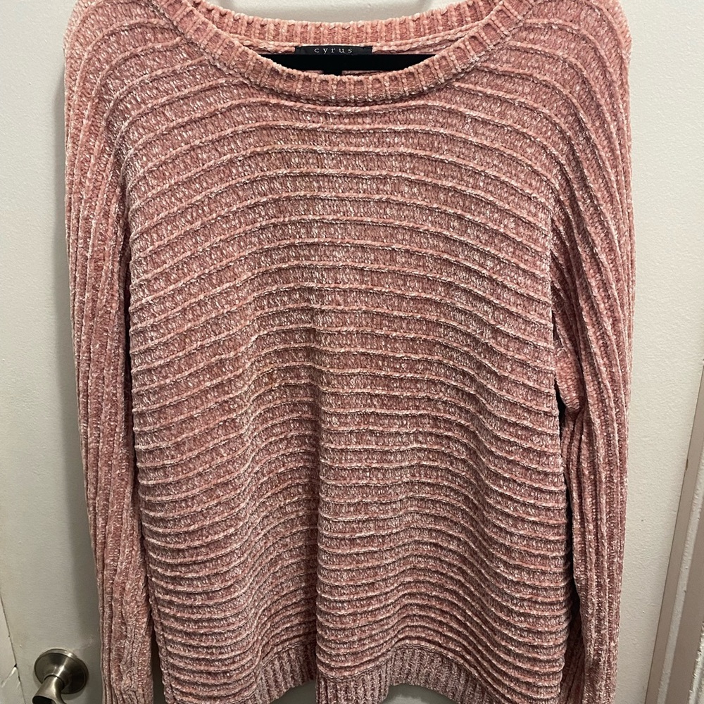 Cyrus Blush Ribbed Women's Sweater
